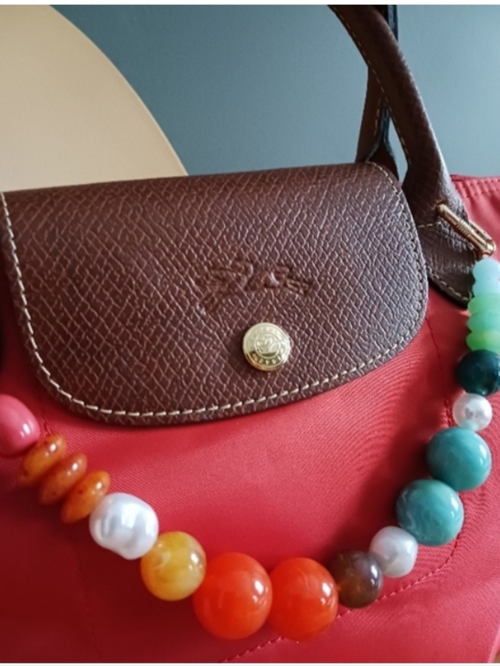 Longchamp Le Pliage Tote Bag, Foldable Pink - Picture 3 of 15